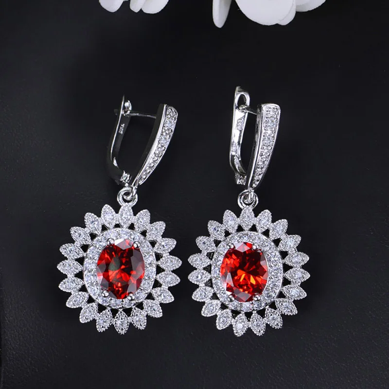 red drop earring