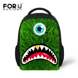 FORUDESIGNS/милая детская школьная сумка 3D Eyed Monster узор детский сад детская книга сумка 12 дюймов Mochila детский школьный рюкзак