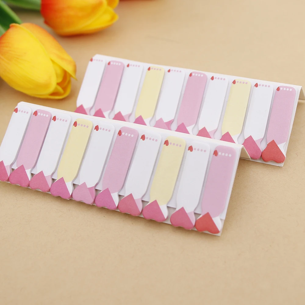 1 шт. Kawaii Love Heart Sticky memo pad Notes N Times наклейки Memo Flags Закладка корейские канцелярские товары офисные принадлежности