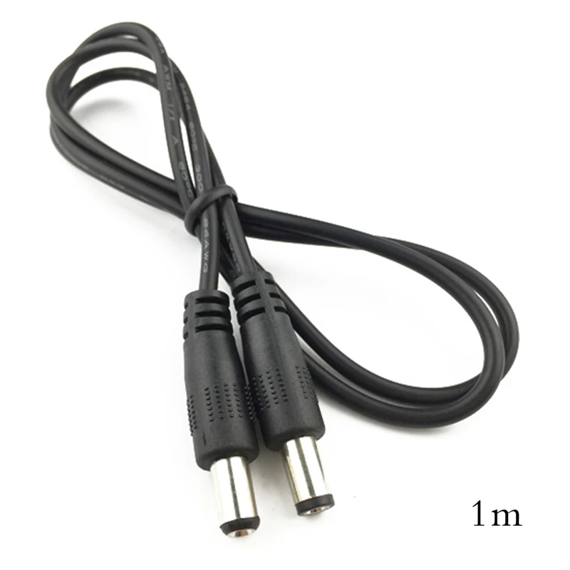 Adapter Connector Cable DC Power Plug 5.5 x 2.1mm Male To 5.5 x 2.1mm Male Adapter Connector Cable