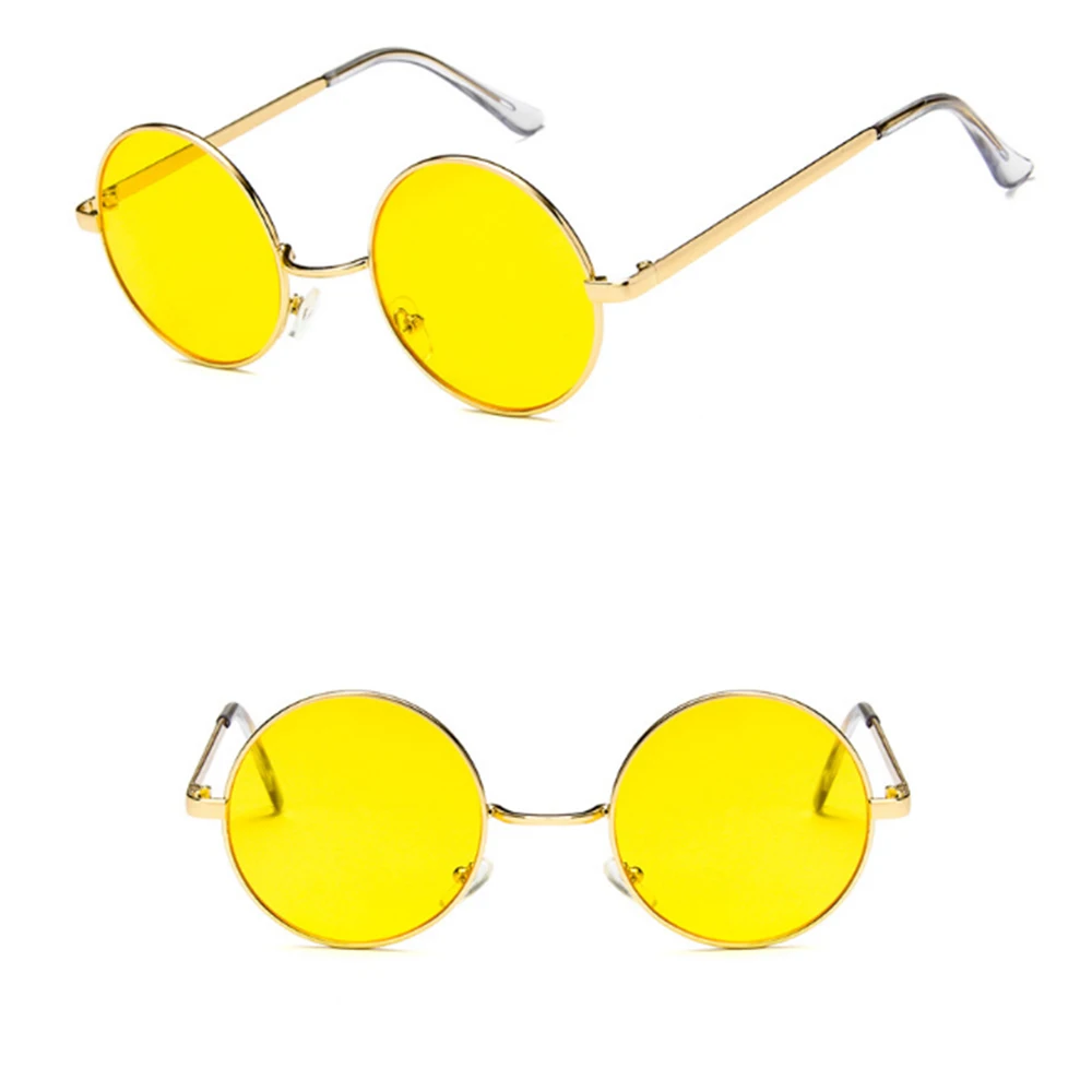 Горячая 1 шт. круглые рамки трендовые солнцезащитные очки в Корейском стиле ретро очки модные для мужчин и женщин солнцезащитные очки Gafas De Sol