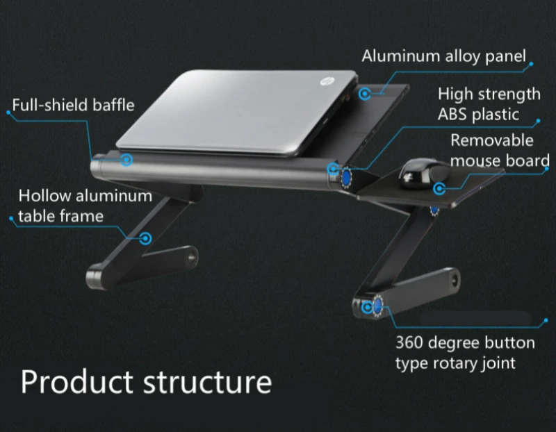 Foldable Laptop Table Stretch Simple Bed Use Desk with Mouse Board Heat Dissipation Computer Table Standing Office Pallet Stable Foldable Laptop Table Stretch Simple Bed Use Desk with Mouse Board Heat Dissipation Computer Table Standing Office Pallet Stable
