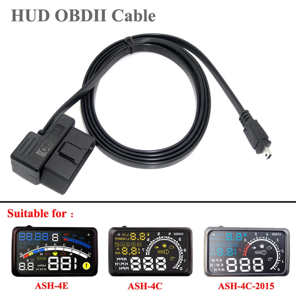 1,95 М 16 Pin OBD II 2 кабель диагностический адаптер OBD2 к мини-usb кабель для HUD5.5 HUD Дисплей W02 кабель