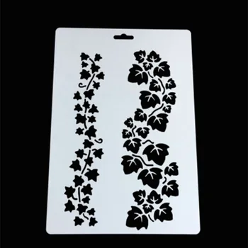 

1PC grape leaves Flower Shaped Reusable Stencil Airbrush Painting Art DIY Home Decor Scrap booking Album Crafts Drop Shipping