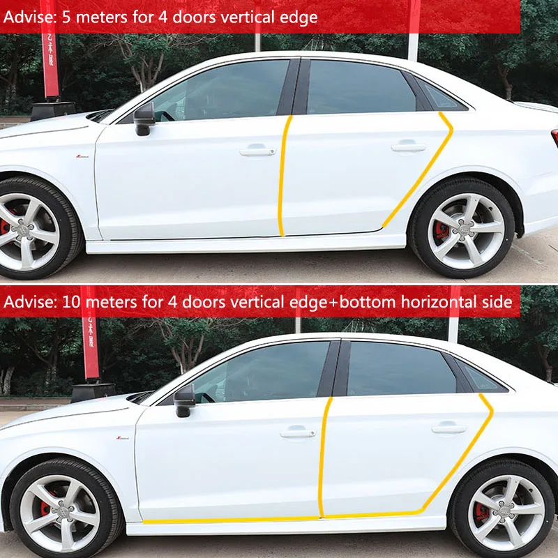5 м/лот авто Универсальный край двери автомобиля резиновый царапина защитный молдинг полосы защиты уплотнение анти-Натирание DIY автомобиль-Стайлинг
