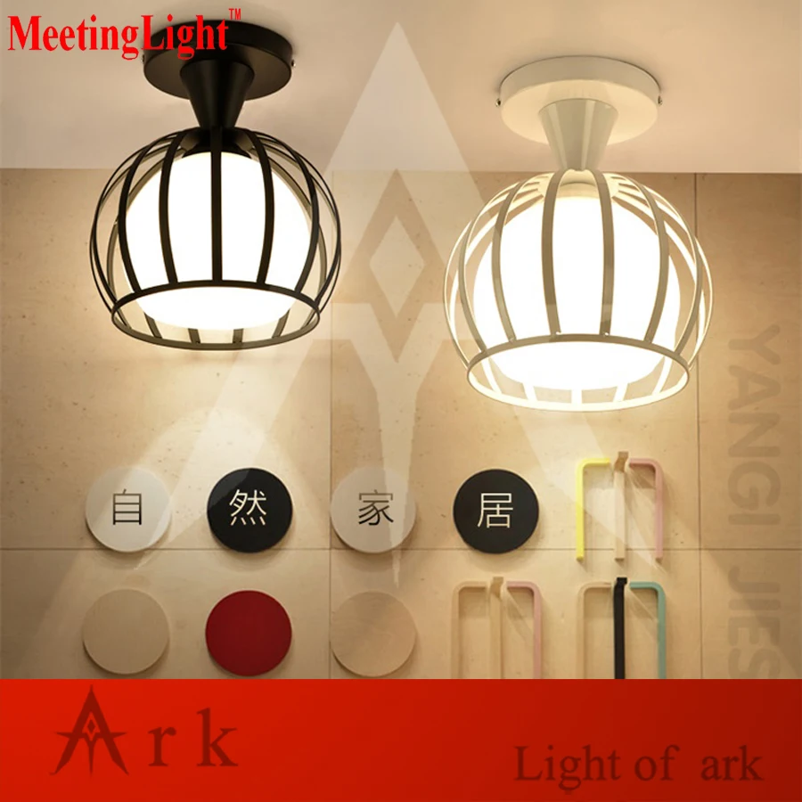 

Original New Modern dia 16cm IRON CAGE ball LED ceiling Lamp balcony corridor aisle passage ceiling LAMP