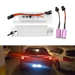 Lot de lumières pour plaque d'immatriculation pour alfa romeo, accessoire LED de remplacement automobile, contrôleur canbus intégré, pour les modèles 147, 156, 159, 166, brera, giulietta, mito, gf, spider, 2 pièces 