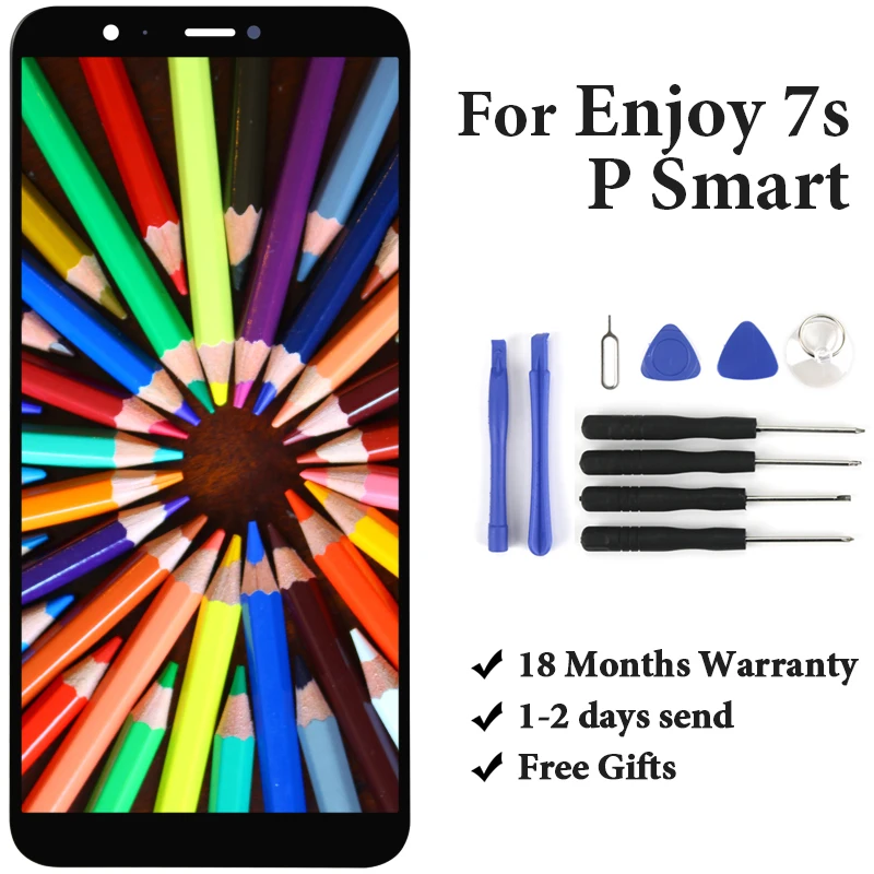 

Phone Replacement Spare Part For Huawei P Smart LCD Screen 5.65'' FIG-LX1 FIG-L21 FIG-ALl0 Panel For Huawei Enjoy 7S LCD Display