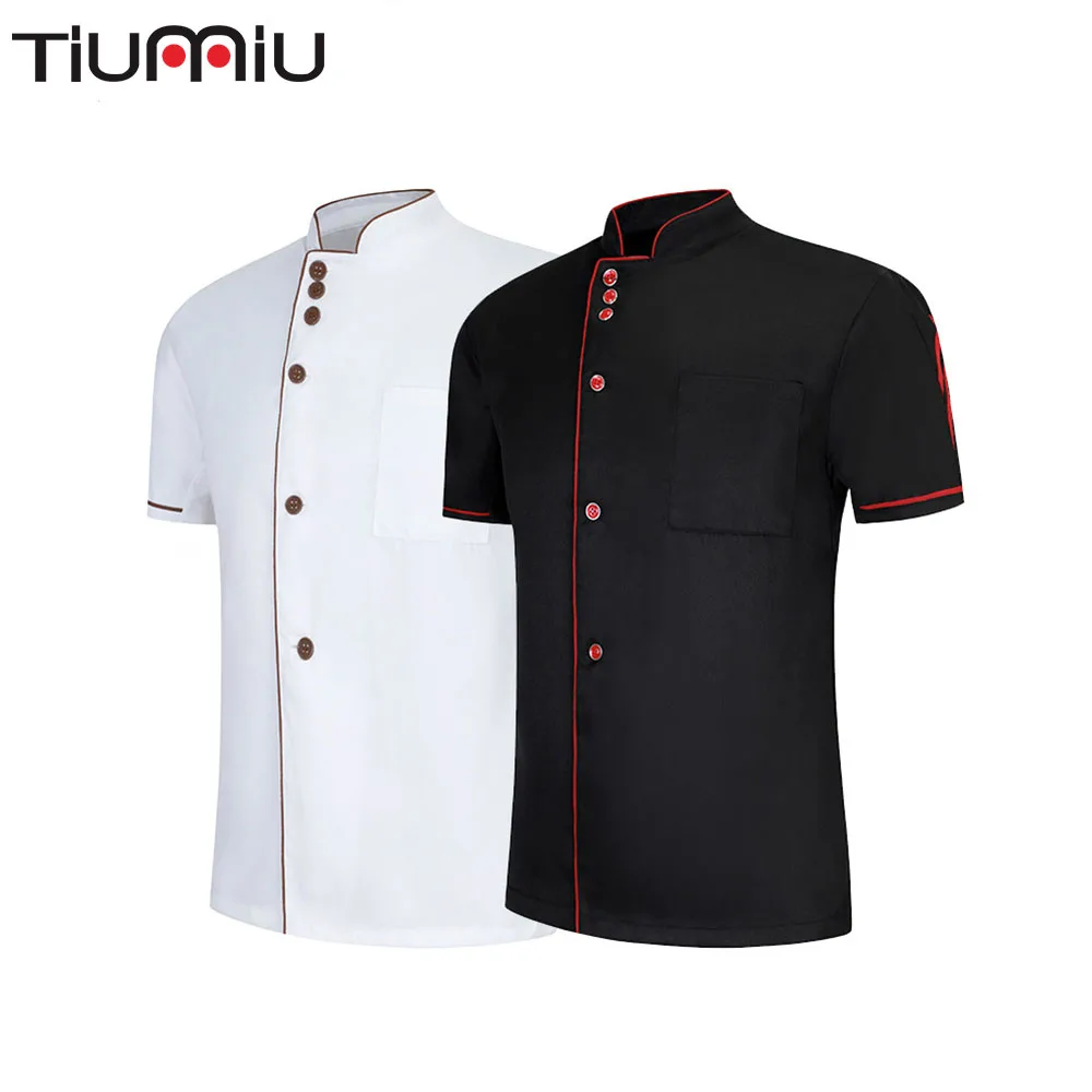 

Wholesale Chef Clothes Unisex Restaurant Uniform Kitchen Waiter Waitress Cook Shirt Hotel Barber Dessert Cake Shop Work Overalls