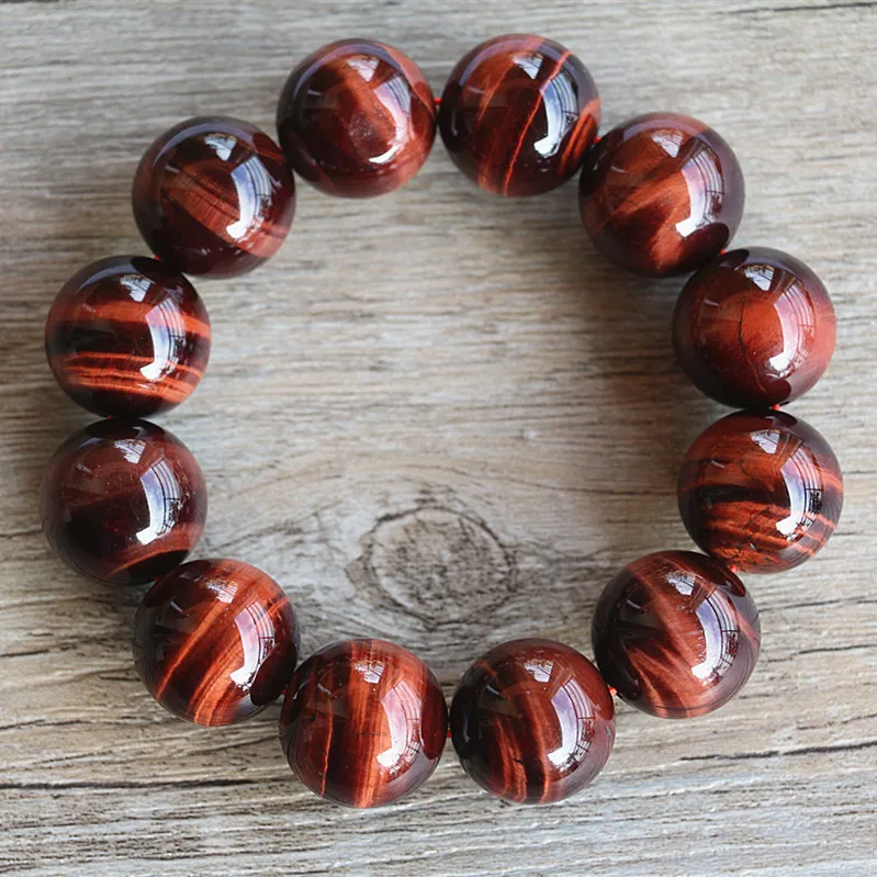 Buy Natural Red Tiger Eye Bracelet 12mm Beads Red