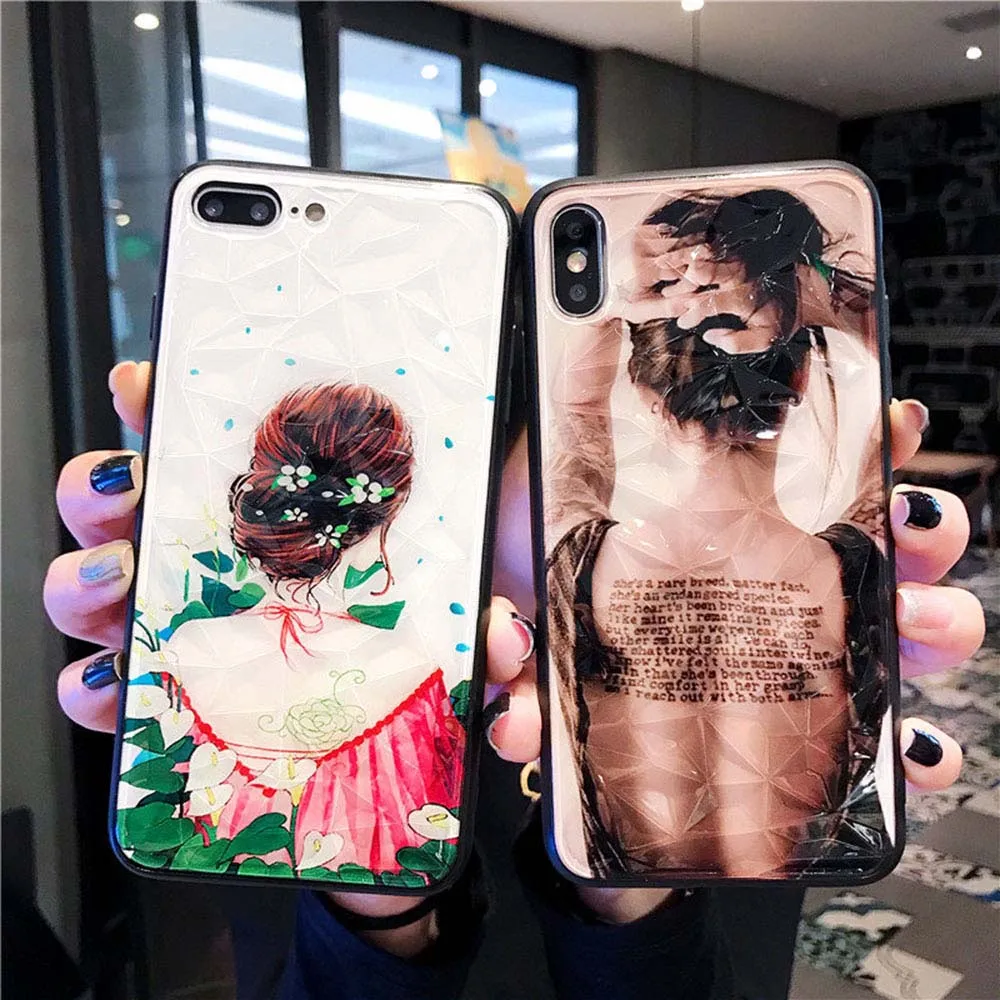 

Fashion Case For iPhone X XS XR Xs 8Plus 7Plus Case Diamond Shape Cover For iPhone 6 6S Plus 6 Cases Dirt-resistant Cover