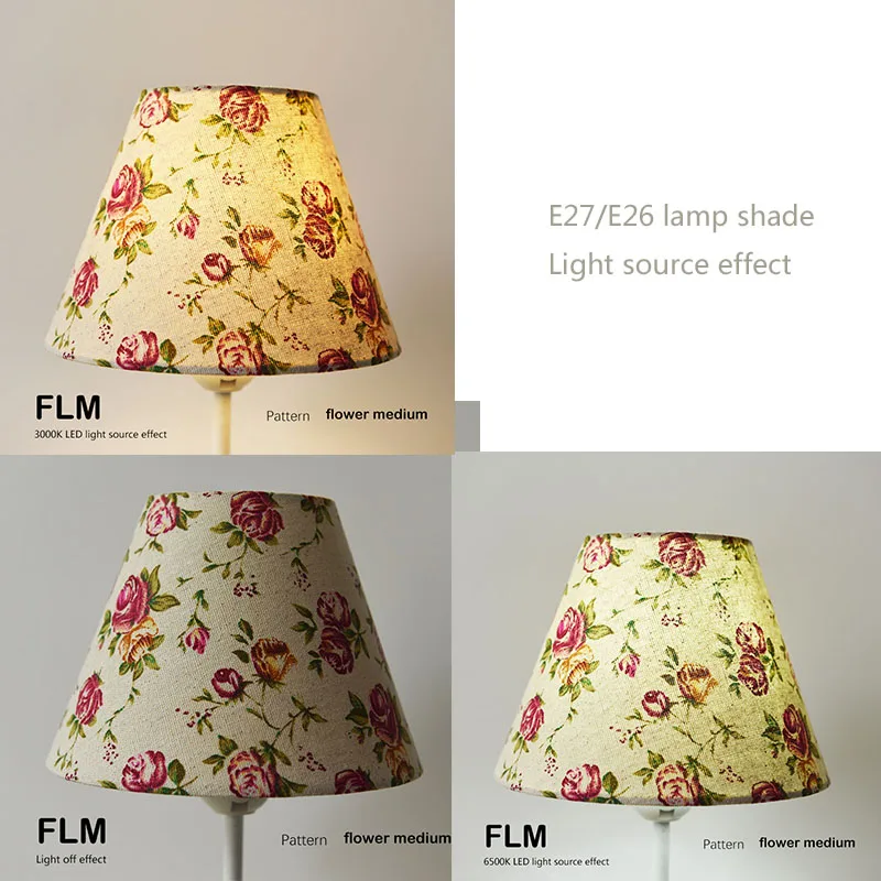 Абажур для настольного абстрактного цветочного узора, текстильная ткань, модный декоративный абажур E27/E26, абажур для настольной лампы, подвесной светильник