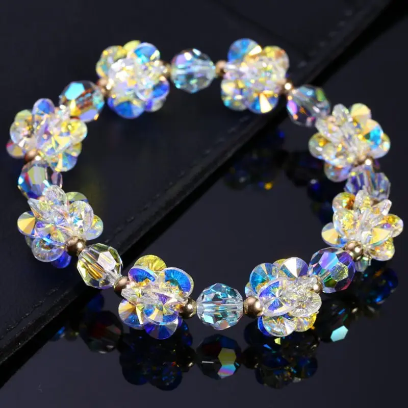 Luxury Crystal Bracelets Pure Handmade Exquisite Elegant Charm Beaded