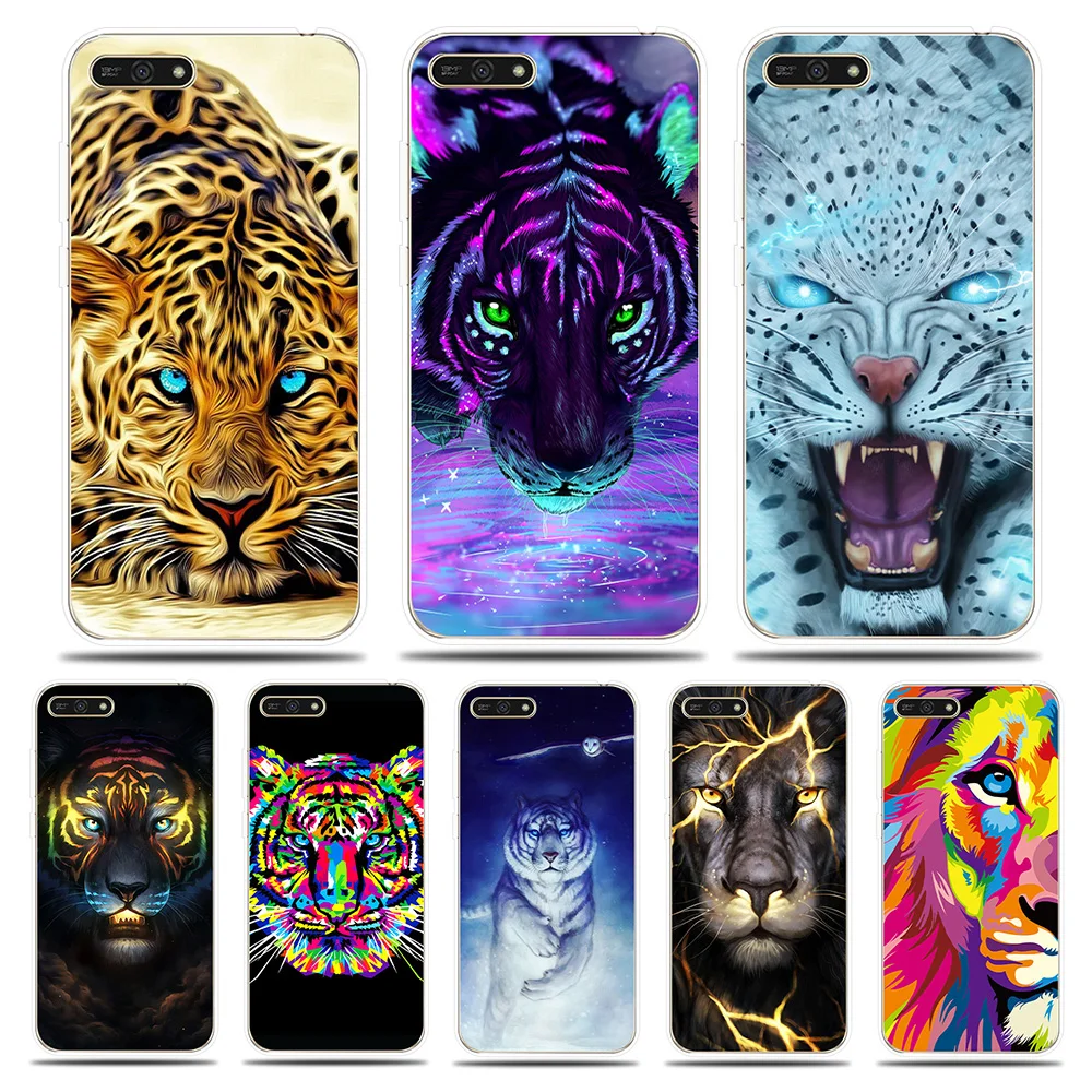 Силиконовый чехол Cheetah Tiger Lion для huawei Honor 5A 6X 7X 7A Pro 7C 7S 8C 8X мягкий 8 9 10 Lite |