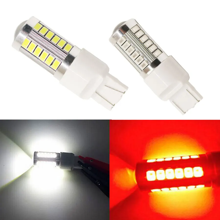 2 шт. W21/5 Вт 7443 T20 светодиодный 5630 5730 SMD автомобильный светильник автоматическое