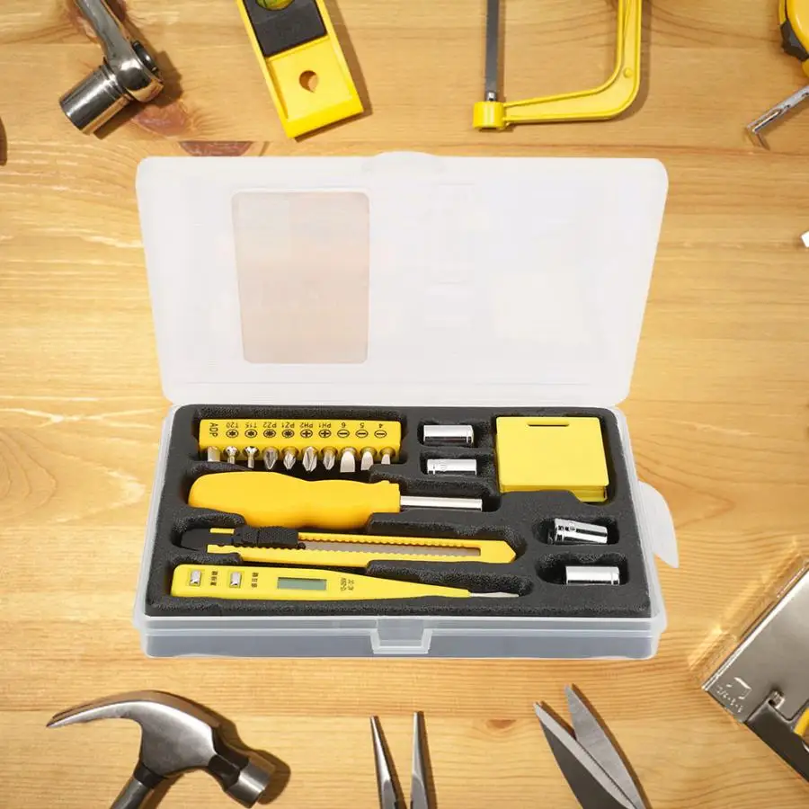 Hand Tool Set Household Tool Kit DIY Screwdriver Pliers Wrench Home Repair Hand Tools Set 013018 Useful hand Tool set