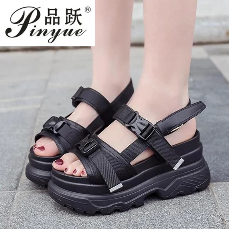 

2019 Fashion Women Summer Sandals Wedges thick bottom Platform Slippers ladies walking shoes zapatillas chinelo sandalia