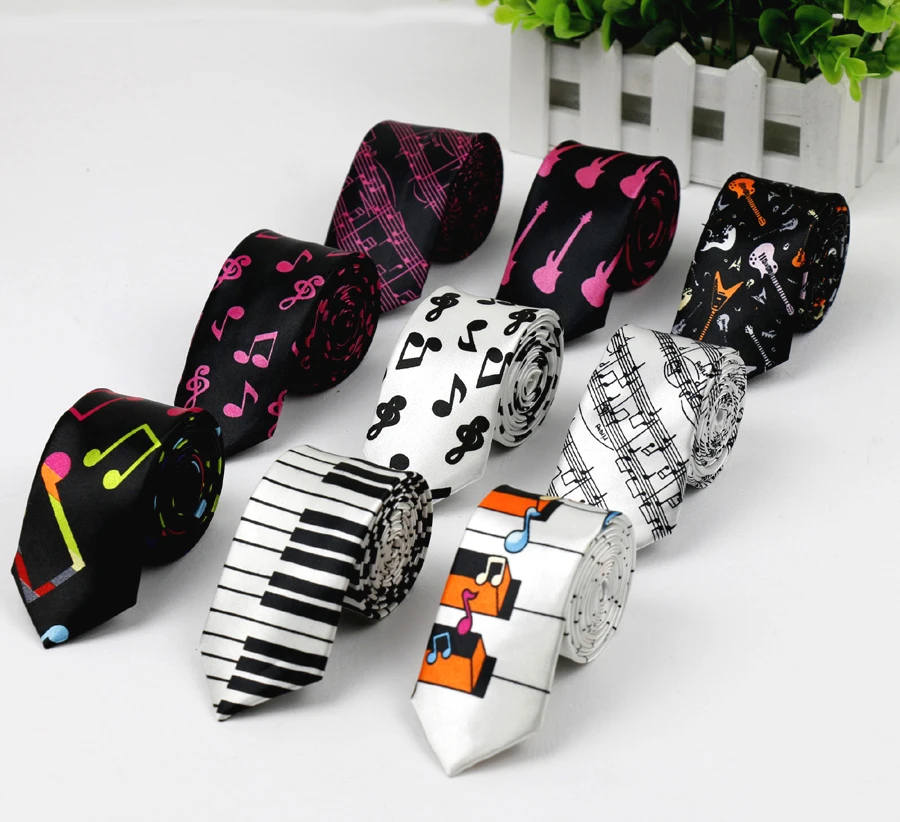 Mens Novelty Musical Notes Necktie