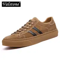 Valstone luxury Men's casual shoes genuine leather Spring soft breathable sneakers natural pig skin Vulcanized shoes non-slip