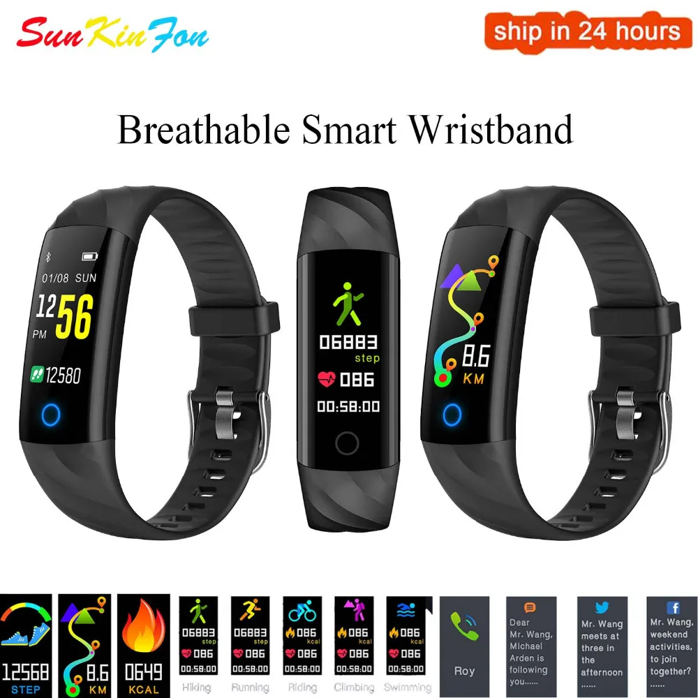 

For XiaoMi Redmi 2 2A Note 5 4 4X 3 2 Smart Wristband Heart Rate Tracker Blood Pressure Oxygen Fitness Tracker Sports Smart Band