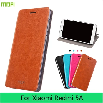 

MOFi For Xiaomi Redmi 5A Case Cover Luxury Flip PU Leather Stand Soft Silicon Cover For Redmi 5A Book Style Phone Cases