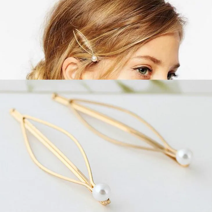 

Fashion Elegant Jewelry Hairpins Clips Hairpins Hairpins Women Beautiful Plated Women Pearl Hair Clips Bridal Headdress