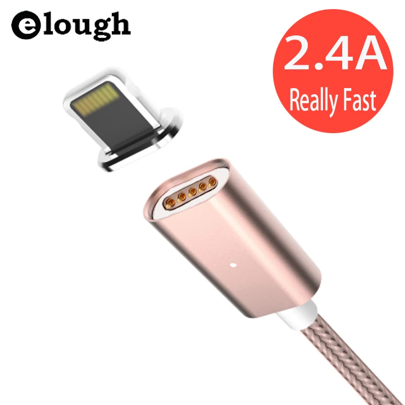  Elough Fast Charging 2.4A Micro USB Magnetic Cable For iPhone 6 6s Plus 5 5S SE Connector Cable For Samsung Mobile phone cables 