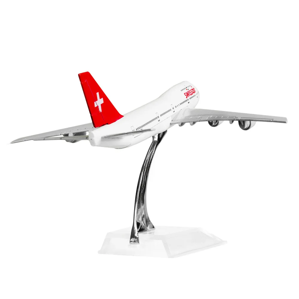 1: 400 швейцарских воздушных линий модель самолета Boeing 747 16 см из сплава мужские