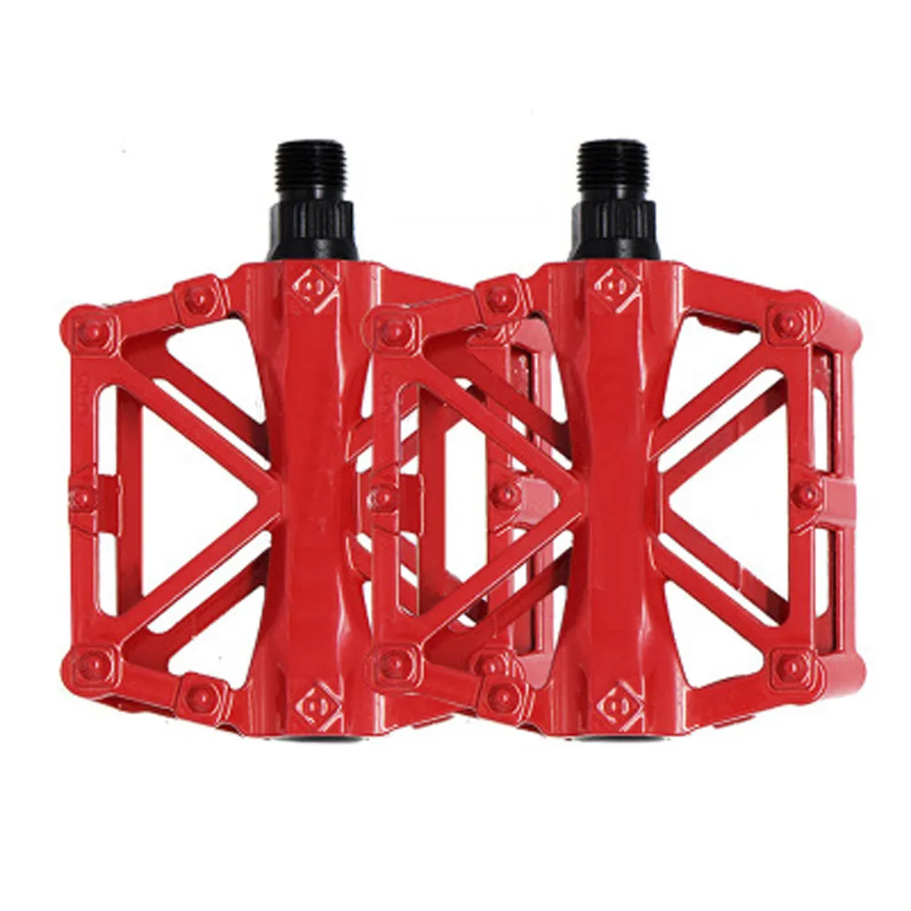 Bike Pedals Mountain Road Bicycle Flat Platform MTB Cycling Aluminum Alloy Black Bycycle Accessories Frame #3S26 (7)