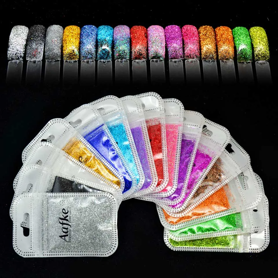

5g Metalic Nail Powder Shine Nail Glitter Powder for Nails Design Decorations Shinning Glitter Dust Poudre Ongles ZJ131000