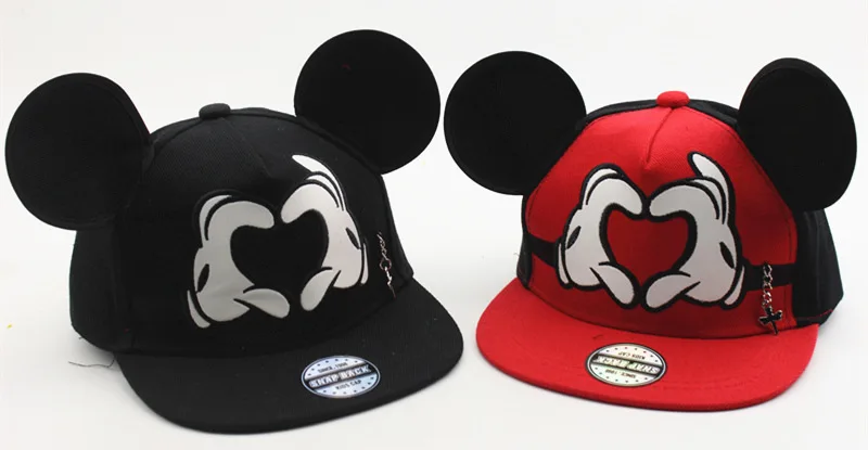 Милая шапка Микки шляпа с большими ушами мышь Snapback шапки для детей брендовая в