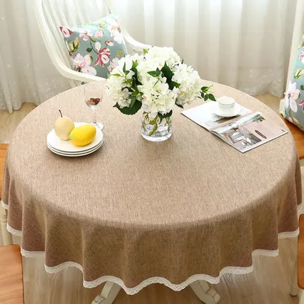 ZHUO MO Modern Decorative lace side Table Cloth round tablecloth Home Kitchen Table Cloths Party Banquet Dining Table Cover