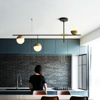 

Postmodern luxury living room pendant lamp designer nut creative personality villa restaurant glass ball pendant lights