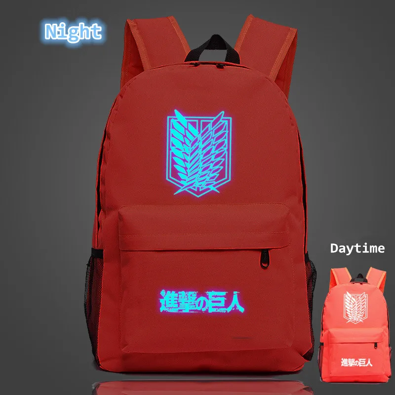Рюкзак "атака на Титанов" японская школьная сумка с принтом в стиле аниме для подростков мультяшная дорожная нейлоновая сумка Mochila Galaxy - Цвет: AOT 006