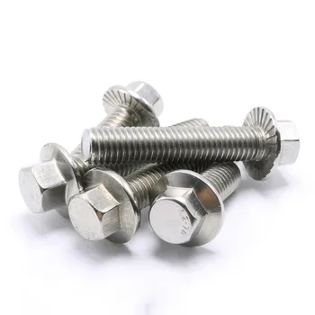 

5PCS Hex Flange Screws Frame Bolt M6*12/16/20/25/30/35/40mm GB5787