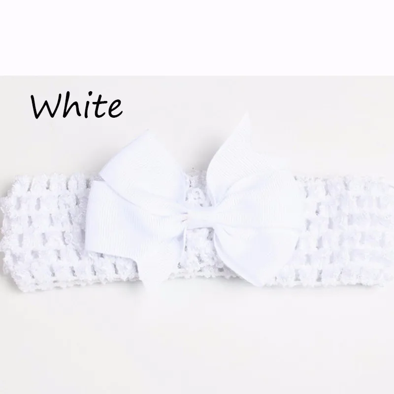 Wide Bow Headbands Photo Hair Rope Elastic Girl Headwear Knitted Toddler Hairband Hair Band Hollow Hair Accesories Free Shipping (12)