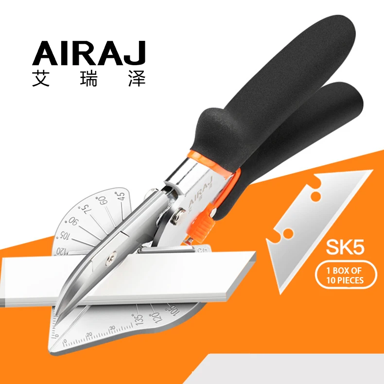 

AIRAJ 45 to 135 Degree Angle Shear, PVC PE PPR Plastic Beveled Hand Scissors, New / Old Non-multifunctional Miter Cutter Tool