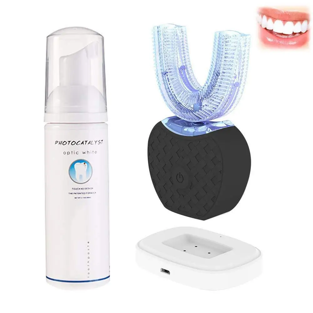 

360 Degree U Shape Automatic Electric Toothbrush Teeth Whitening Oral Cleaner Care Tool