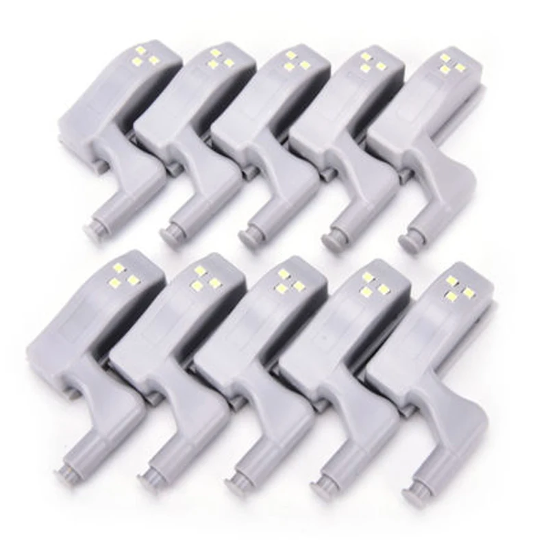 

10pcs LED Under Cabinet Light Universal Wardrobe Light Sensor Led Armario Inner Hinge Lamp For Cupboard Closet Kitchen