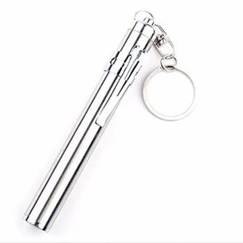 

Hot Sale Portable Mini LED Flashlight Battery Powered Super Bright Torch Light Pen Lightweight Medical Flashlight with Key Ring