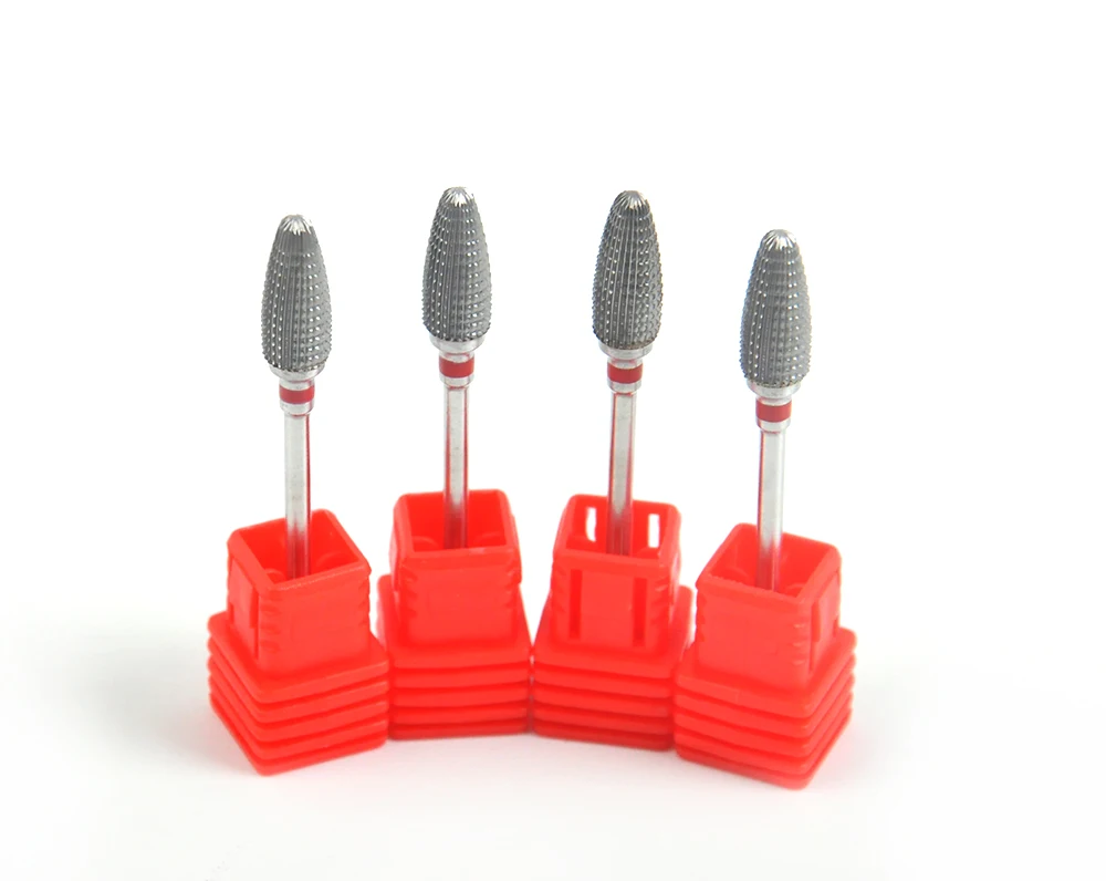

New design 4 pcs Large cone shape carbide nail drill bit electric nail file drill bit coarse carbide drill 3/32''