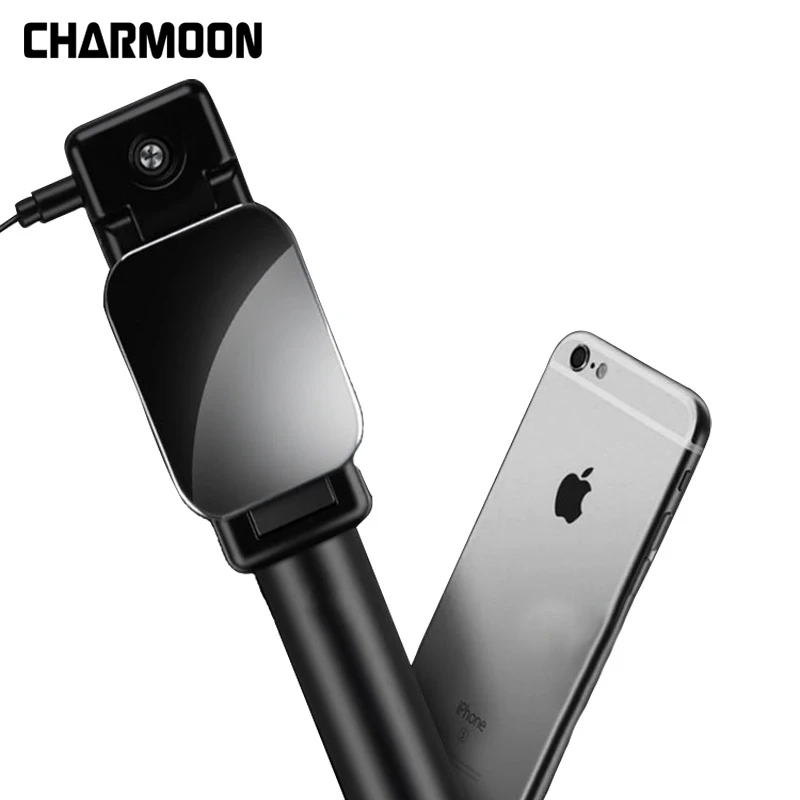 

CHARMOON Mini Selfie Stick For iPhone 6 6S Universal Foldable Tripod Mirror Wired Selfie Stick For Samsung For Huawei Monopod
