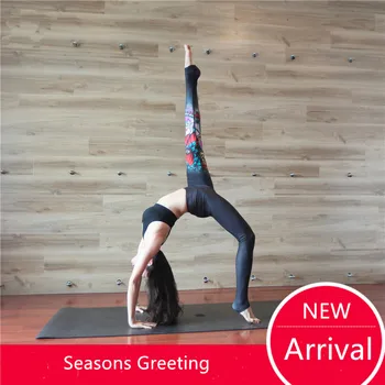 

Quick Dry Printed Yoga Pants Women High Waist Fitness Leggings Push Hip Athletic Sport Leggings Running Tights custom design