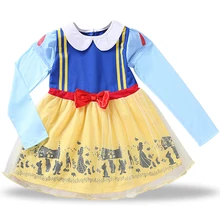 Детская одежда платья для девочек Белоснежка платье принцессы на Хэллоуин костюм для вечеринки детская одежда детское платье для костюмированной вечеринки