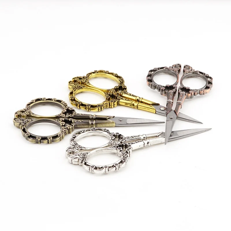 

Home Exquisite Retro Sweing ScissorsStainless Steel European Vintage Floral Scissors Sewing Shears DIY Tools