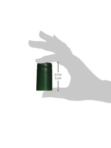 Зеленые термоусадочные колпачки из ПВХ-20 штук в упаковке
