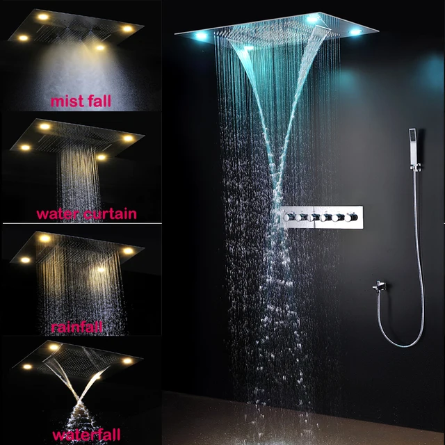 Buy Luxurious LED Shower System Ceiling Mount Rain