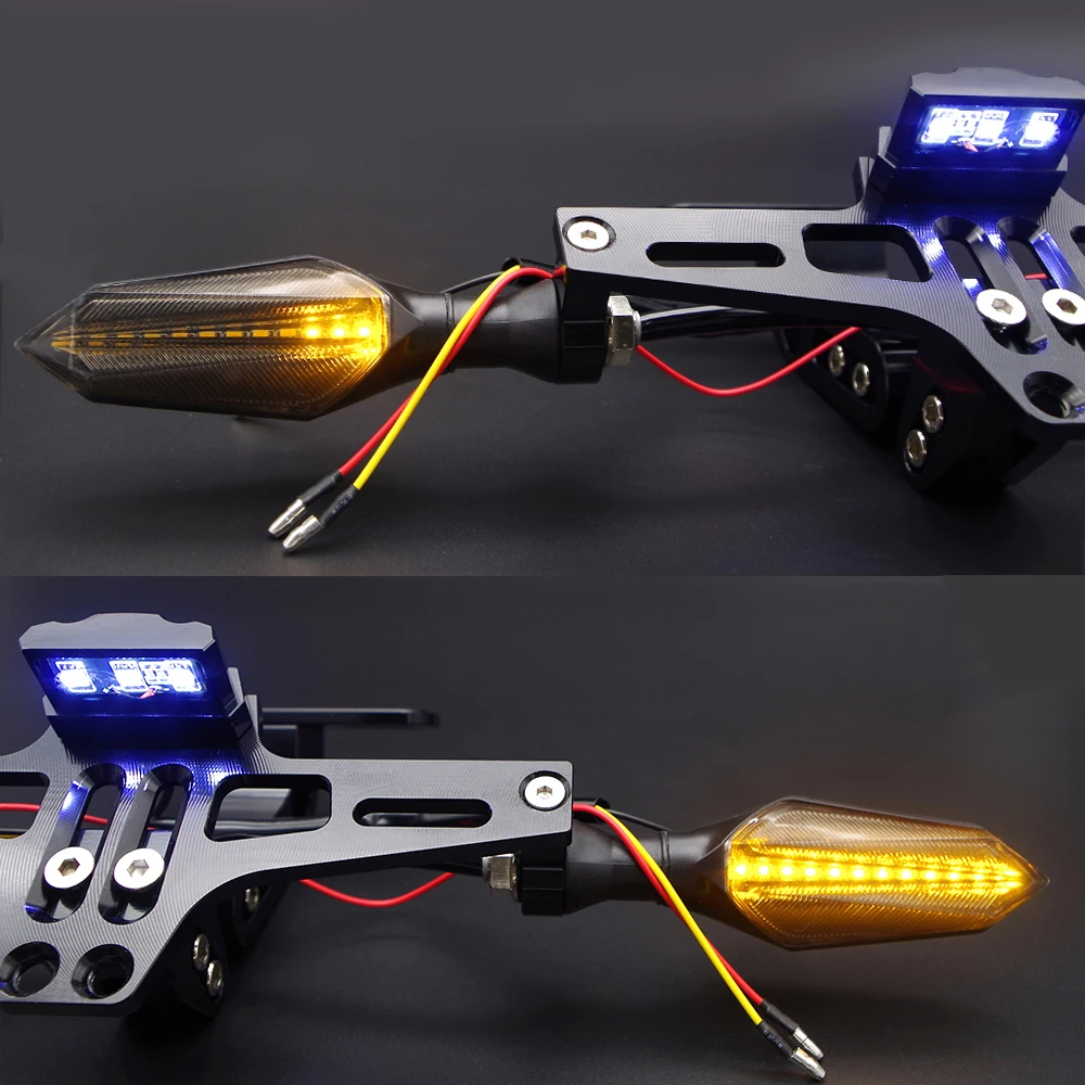 

turn signal light CNC Motorcycle License Plate Holder Flowing For Honda cbr650f hornet cb600f nc700x vtx 1800 cbr 600 f4i Covers