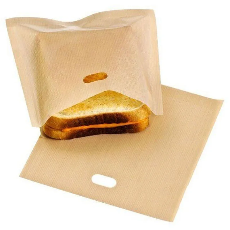 Товары для дома бутерброды для сыра антипригарные запеченные тосты выпечки инструменты многоразовые хлебные пакеты для тостера на гриле сумки сделаны легко 1 шт - Цвет: As Picture