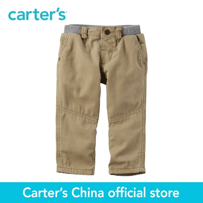 Carter s 1pcs baby children kids Jersey Lined Canvas Pants 224G269 sold by Carter s China